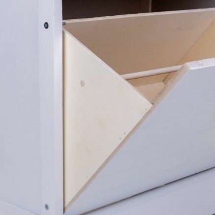 Scarpiera Alexandra House Living Bianco 28 x 58 x 50 cm 1 cassetto 2