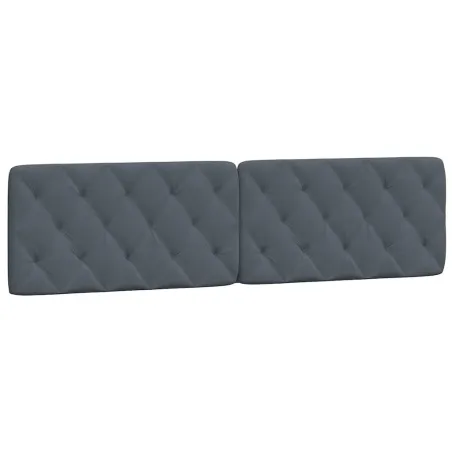 Cadre de lit sans matelas gris foncé 200x200 cm velours