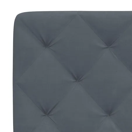 Cadre de lit sans matelas gris foncé 200x200 cm velours