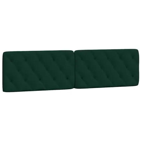 Cadre de lit sans matelas vert foncé 200x200 cm velours
