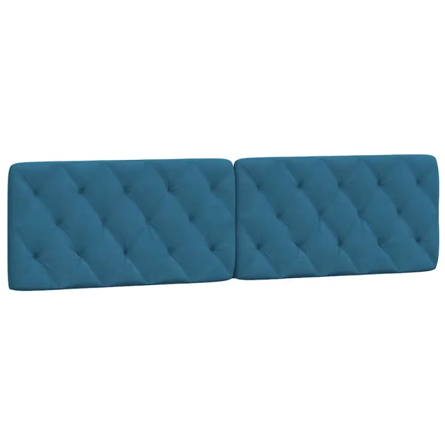 Cadre de lit sans matelas bleu 200x200 cm velours