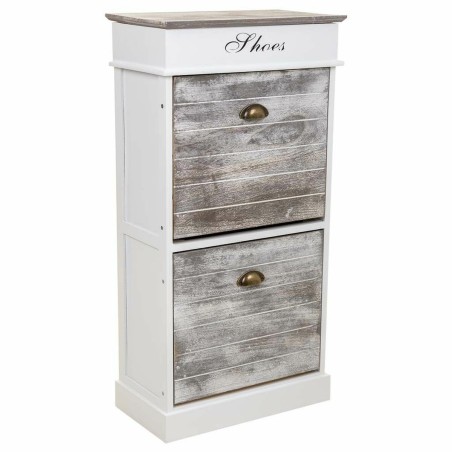 Range-chaussures Alexandra House Living Blanc 28 x 98 x 50 cm 2 tiroir