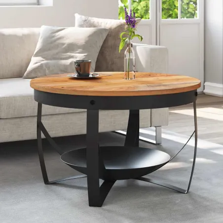 Table basse Ø68x43 cm Bois d'acacia solide