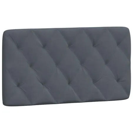 Cadre de lit sans matelas gris foncé 100x203 cm velours