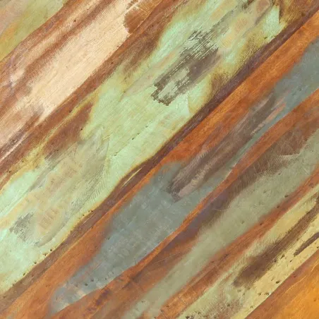 Table basse Ø68x43 cm Bois de récupération massif