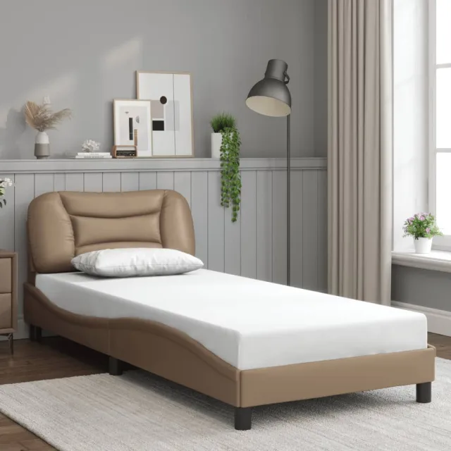 Cadre de lit sans matelas Hvar cappuccino 80x200 cm similicuir