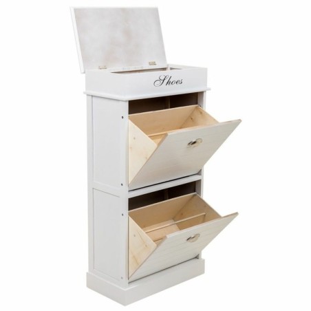 Range-chaussures Alexandra House Living Blanc 28 x 98 x 50 cm 2 tiroir