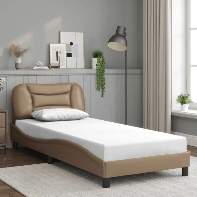 Cadre de lit sans matelas Hvar cappuccino 90x190 cm similicuir