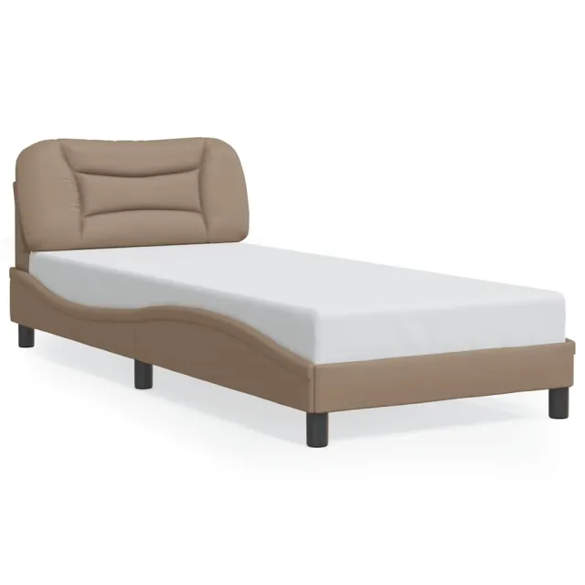 Cadre de lit sans matelas Hvar cappuccino 90x190 cm similicuir