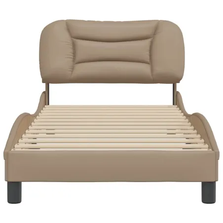 Cadre de lit sans matelas Hvar cappuccino 90x190 cm similicuir
