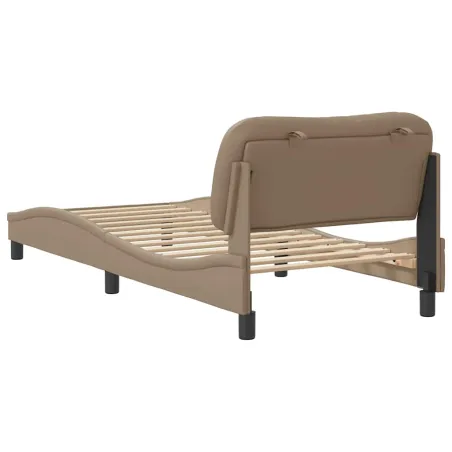Cadre de lit sans matelas Hvar cappuccino 90x190 cm similicuir