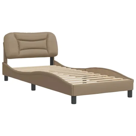 Cadre de lit sans matelas Hvar cappuccino 90x200 cm similicuir