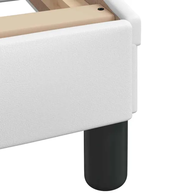 Cadre de lit sans matelas Hvar blanc 100x200 cm similicuir