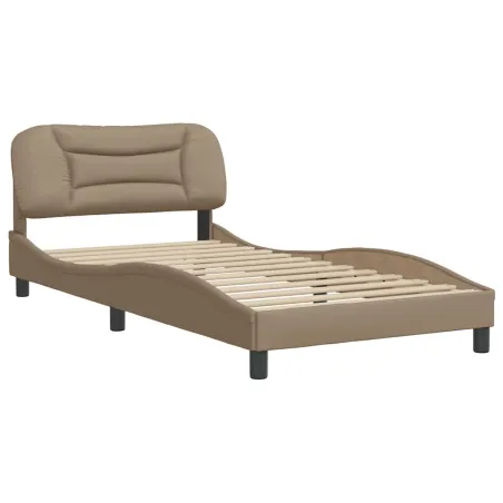Cadre de lit sans matelas Hvar cappuccino 100x200 cm similicuir