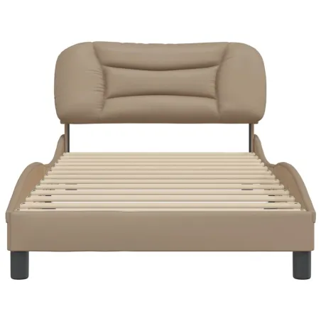 Cadre de lit sans matelas Hvar cappuccino 100x200 cm similicuir