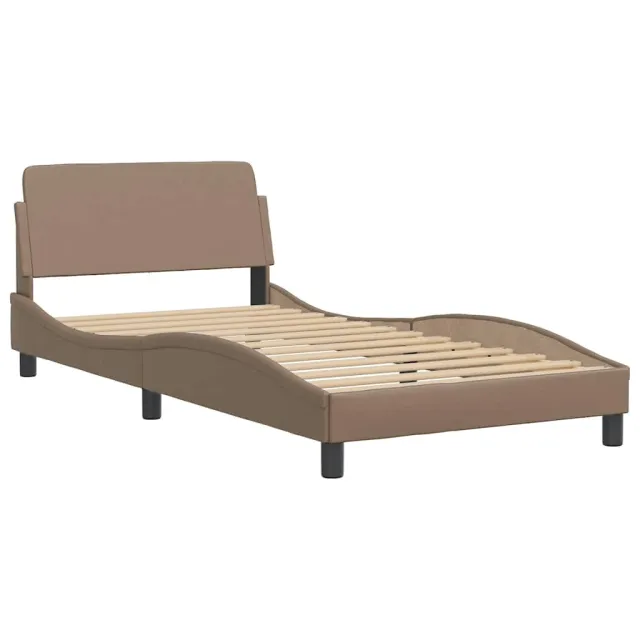 Cadre de lit sans matelas Hvar cappuccino 100x200 cm similicuir