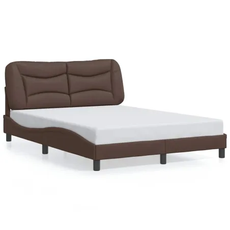 Cadre de lit sans matelas Hvar marron 120x200 cm similicuir