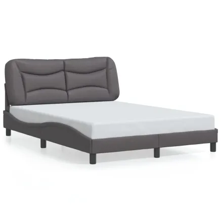 Cadre de lit sans matelas Hvar gris 120x200 cm similicuir 2