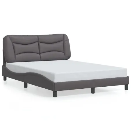 Cadre de lit sans matelas Hvar gris 120x200 cm similicuir