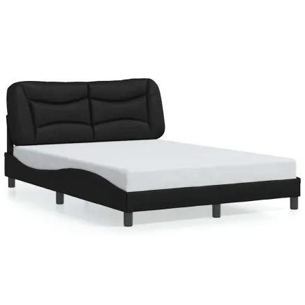 Cadre de lit sans matelas Hvar noir 140x190 cm similicuir 2