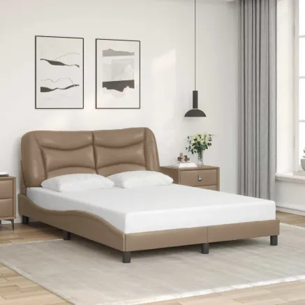 Cadre de lit sans matelas Hvar cappuccino 140x190 cm similicuir