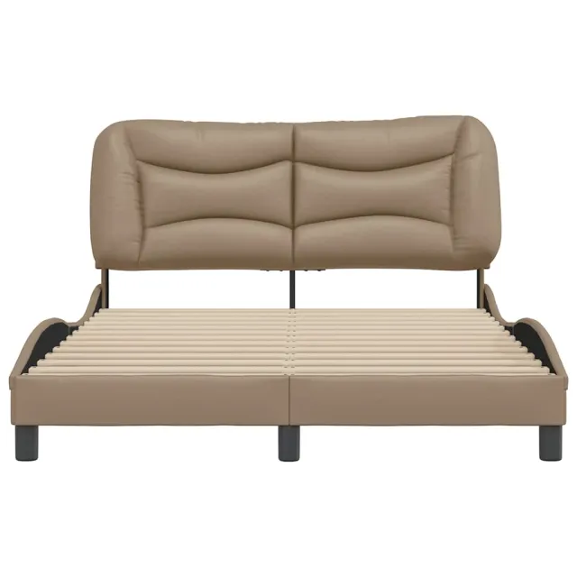 Cadre de lit sans matelas Hvar cappuccino 140x190 cm similicuir