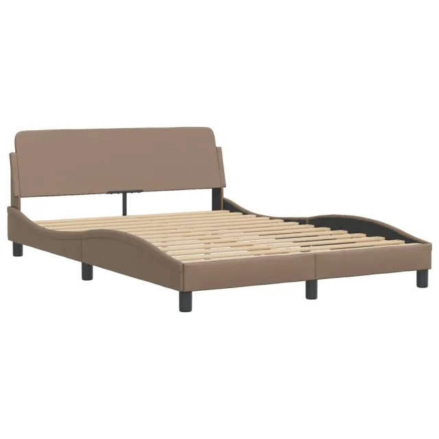 Cadre de lit sans matelas Hvar cappuccino 140x190 cm similicuir