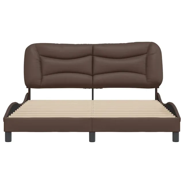 Cadre de lit sans matelas Hvar marron 160x200 cm similicuir