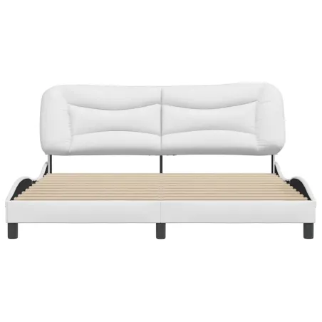 Cadre de lit sans matelas Hvar blanc 180x200 cm similicuir