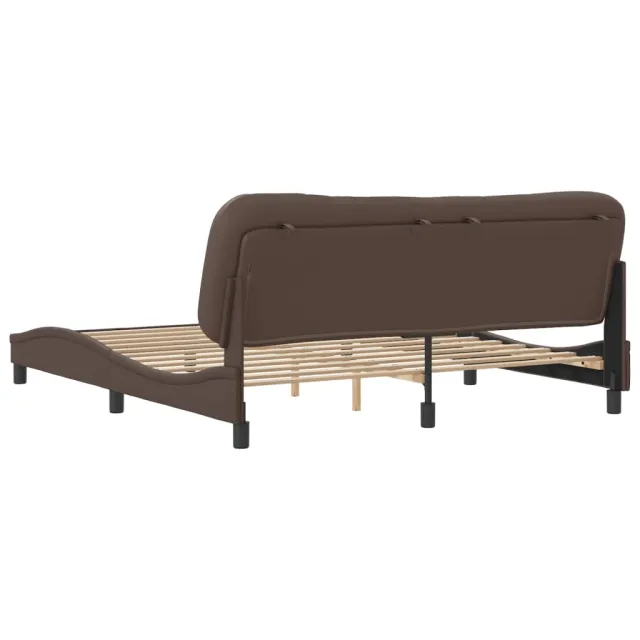 Cadre de lit sans matelas Hvar marron 180x200 cm similicuir