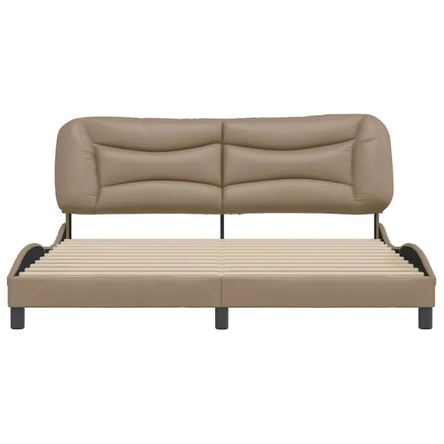 Cadre de lit sans matelas Hvar cappuccino 180x200 cm similicuir