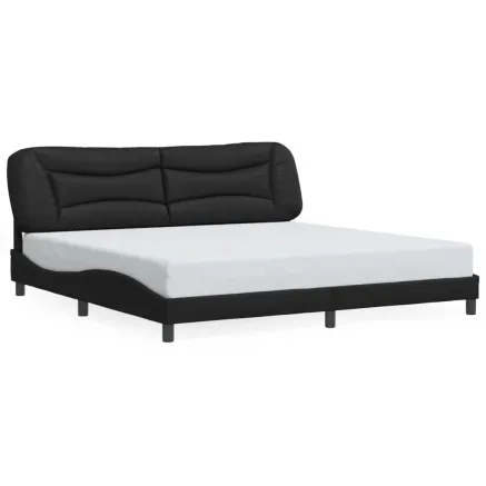 Cadre de lit sans matelas Hvar noir 200x200 cm similicuir 2