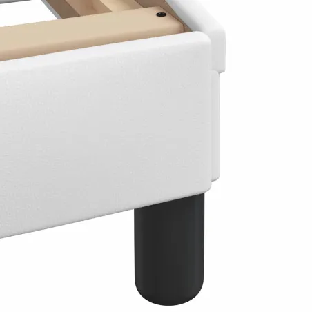Cadre de lit sans matelas Hvar blanc 100x203 cm similicuir