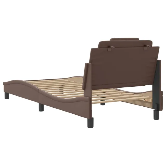 Cadre de lit Viana sans matelas marron 80x200 cm similicuir