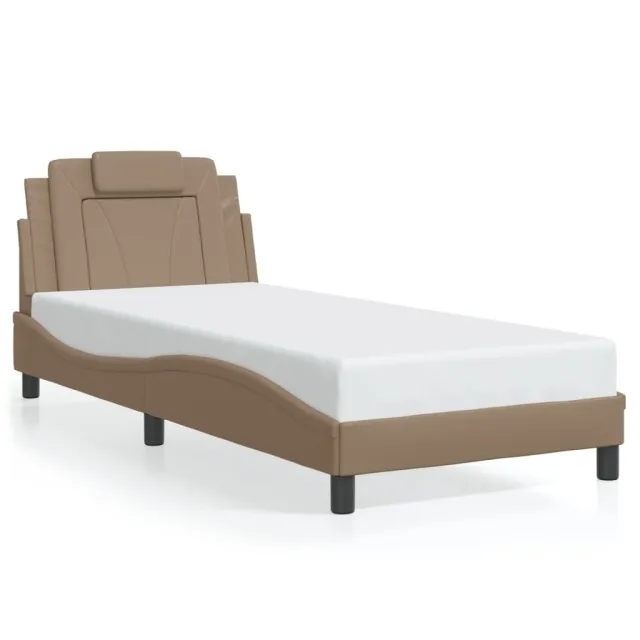 Cadre de lit Viana sans matelas cappuccino 80x200 cm similicuir