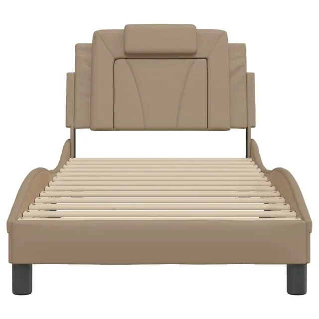 Cadre de lit Viana sans matelas cappuccino 90x190 cm similicuir