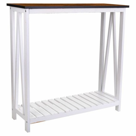 Meuble d'Entrée Alexandra House Living Blanc 30 x 80 x 80 cm