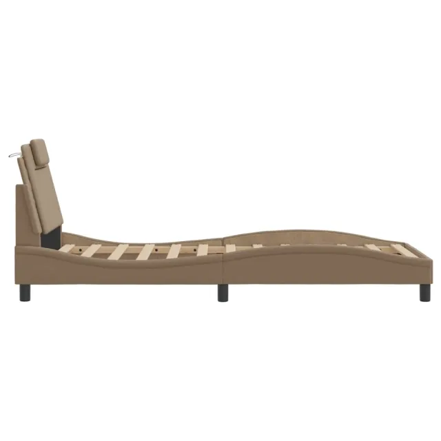 Cadre de lit Viana sans matelas cappuccino 90x200 cm similicuir