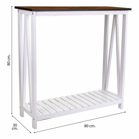 Meuble d'Entrée Alexandra House Living Blanc 30 x 80 x 80 cm