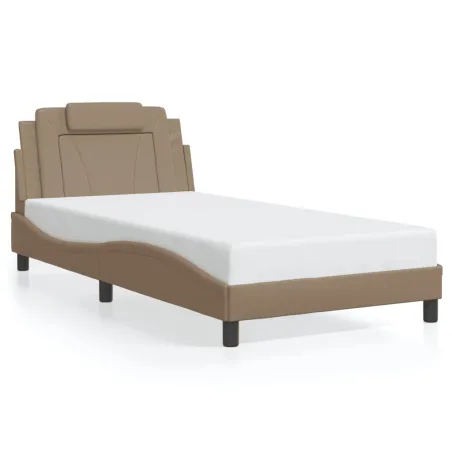 Cadre de lit Viana sans matelas cappuccino 100x200 cm similicuir