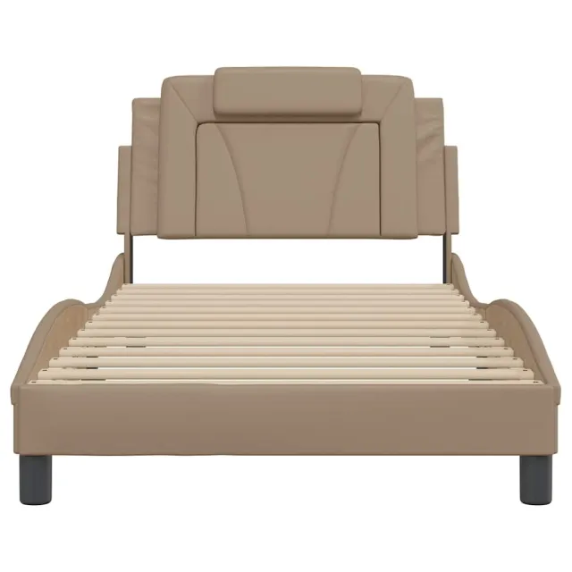 Cadre de lit Viana sans matelas cappuccino 100x200 cm similicuir