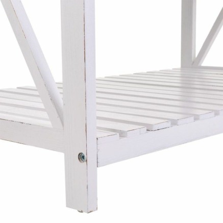 Mesa de Centro Alexandra House Living Blanco Madera de Paulonia Madera 2