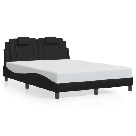 Cadre de lit Viana sans matelas noir 120x200 cm similicuir