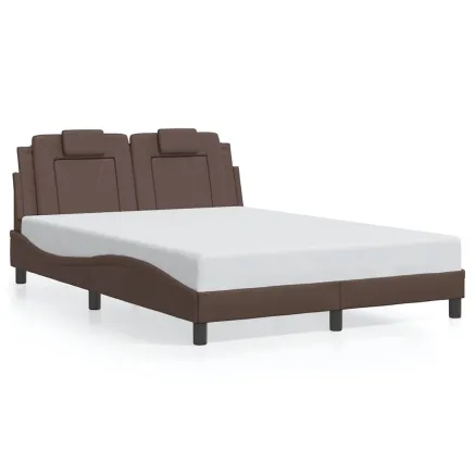 Cadre de lit Viana sans matelas marron 120x200 cm similicuir 2
