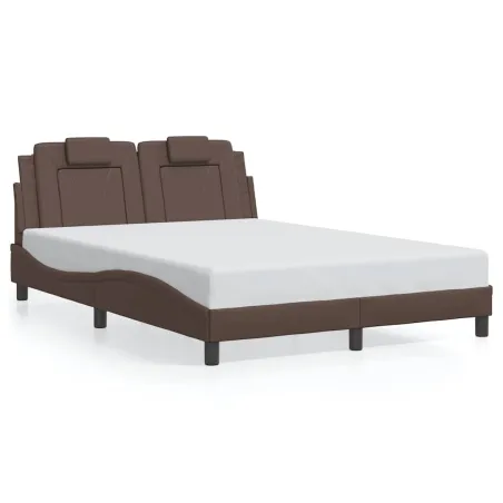Cadre de lit Viana sans matelas marron 120x200 cm similicuir