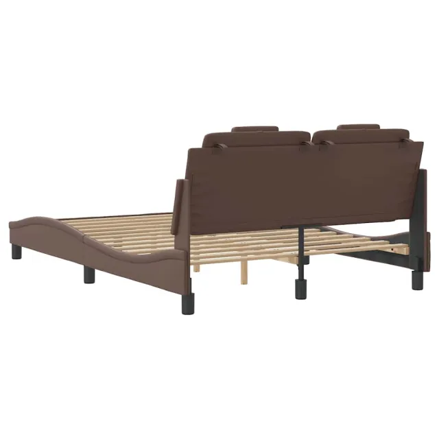 Cadre de lit Viana sans matelas marron 120x200 cm similicuir