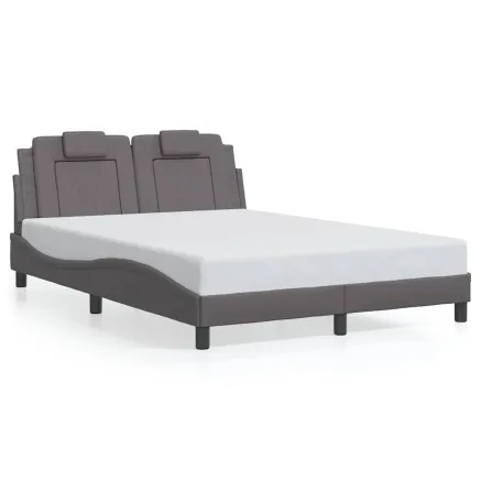 Cadre de lit Viana sans matelas gris 120x200 cm similicuir 2