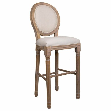 Tabouret Alexandra House Living Crème Caoutchouc Bois 46 x 116 x 52 c