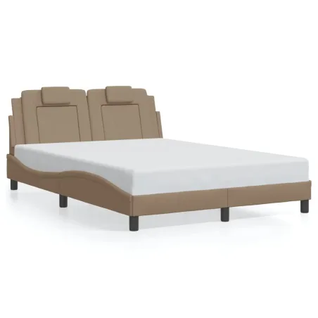 Cadre de lit Viana sans matelas cappuccino 120x200 cm similicuir