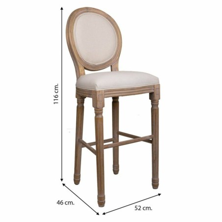 Tabouret Alexandra House Living Crème Caoutchouc Bois 46 x 116 x 52 c